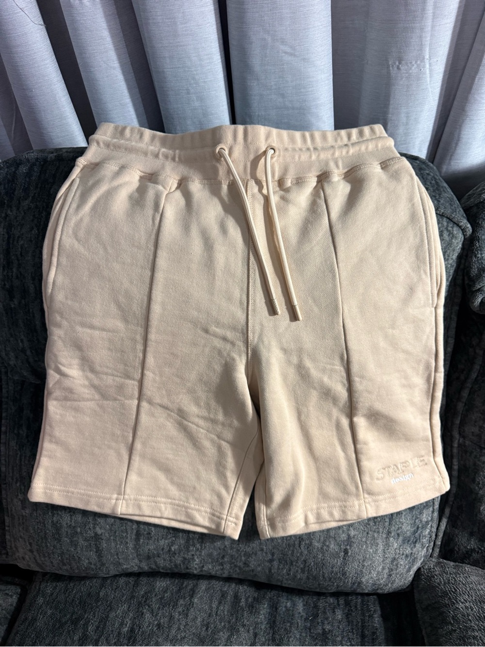 Staple Cream Drawstring Athletic Shorts